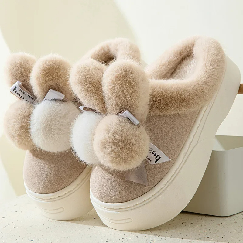 Zapatillas Planas Peluche Suaves Mujer