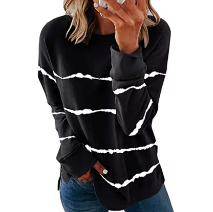 Camiseta de Algodón con Rayas Estilo Clásico