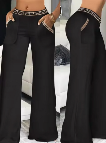 Pantalón Mujer Cintura Alta Estilo Clásico