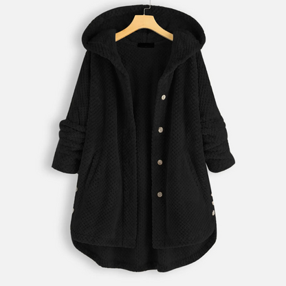 Chaqueta Mujer Abultada Capucha Cuello Alto
