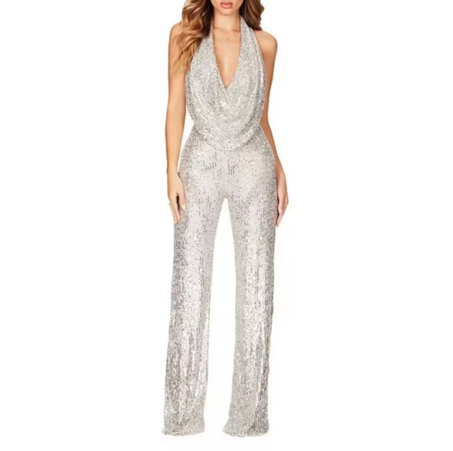Mono de cuello halter Brillante Fiesta
