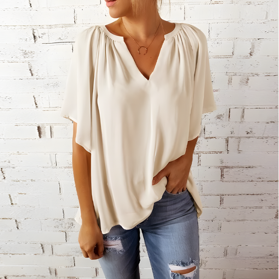 Blusa Mujer Cuello V Elegante Diseño