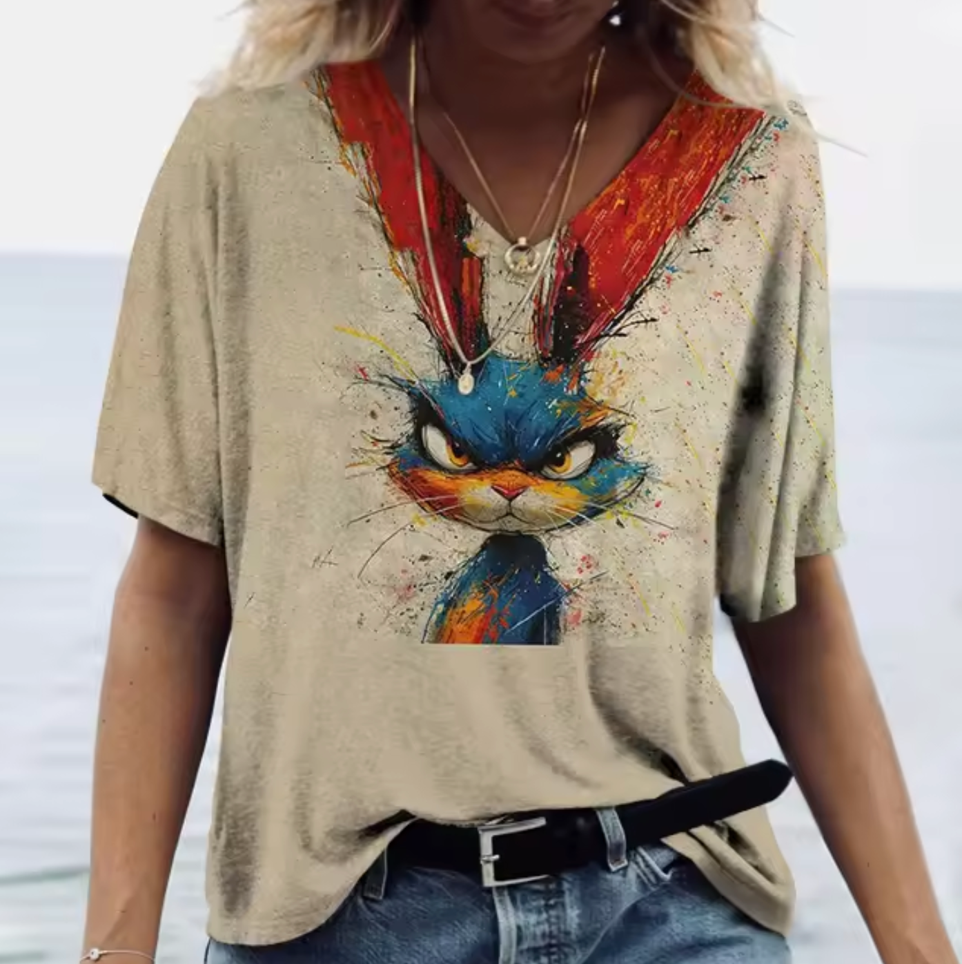 Camisetas Coloridas con Conejos Divertidos