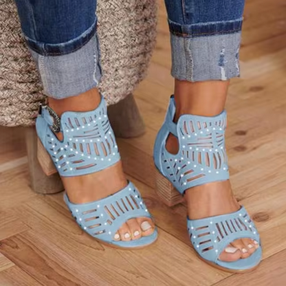 Sandalias de Tacón de Mujer con Tiras