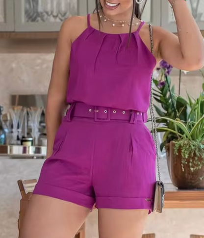 Conjunto Verano Camiseta Top y Shorts