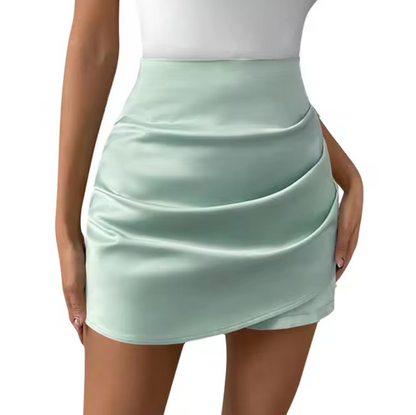 Minifalda de Satín Glamour Mujer