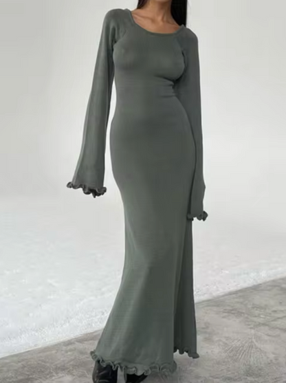 Vestido Mujer Algodón Volantes Florales