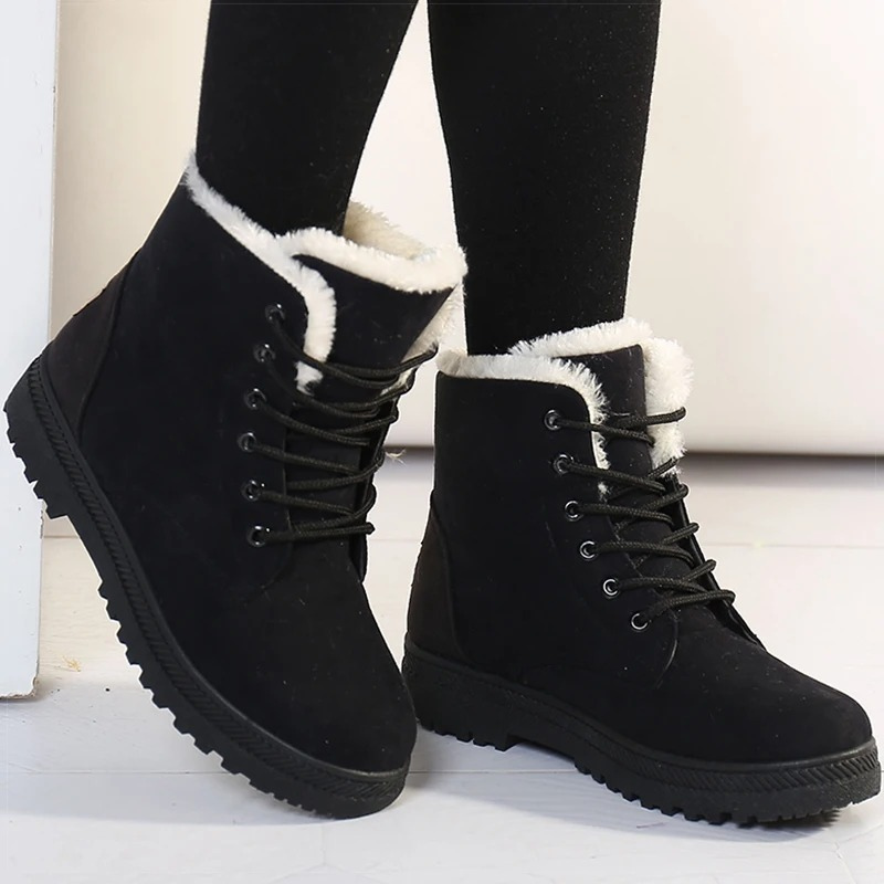Botas Invierno Mujer Suela Gruesa Forro Peludo