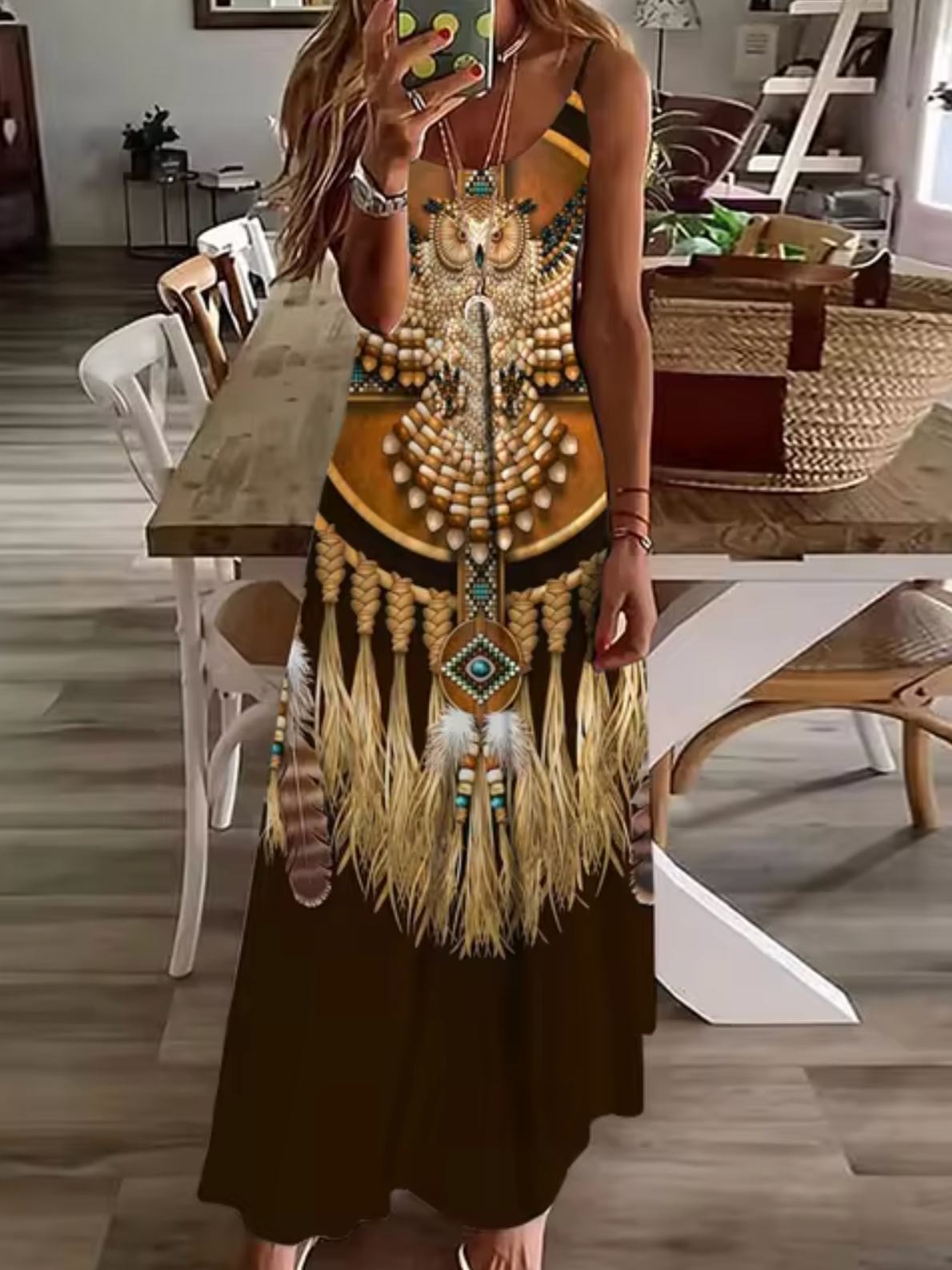 Vestidos Boho Grande Estilo Retro