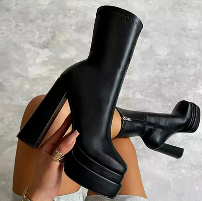 Botas Mujer Piel Tacón Alto