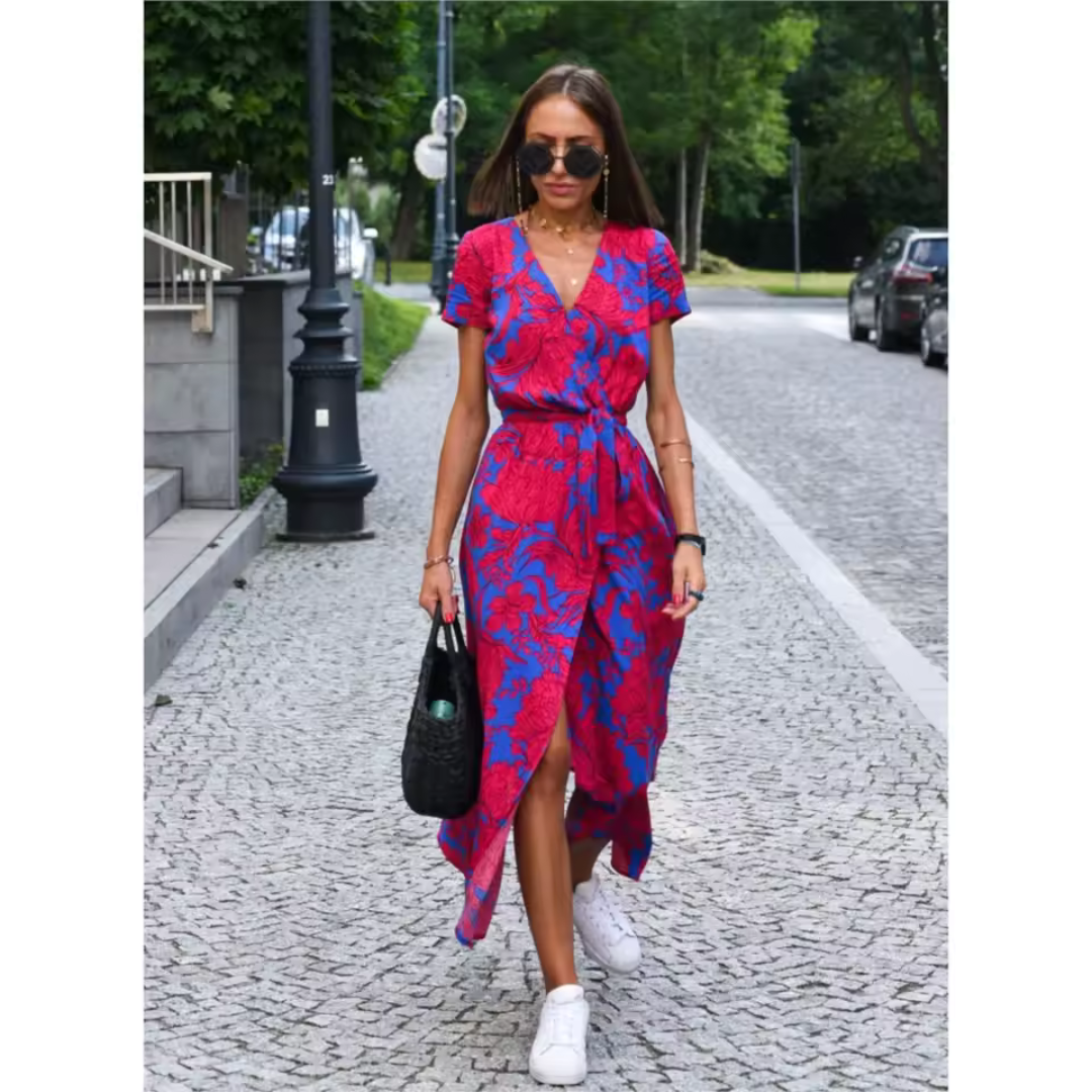 Vestido Lazo Feminino con Caída Suave