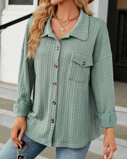 Chaqueta de punto ligera y chic con cierre