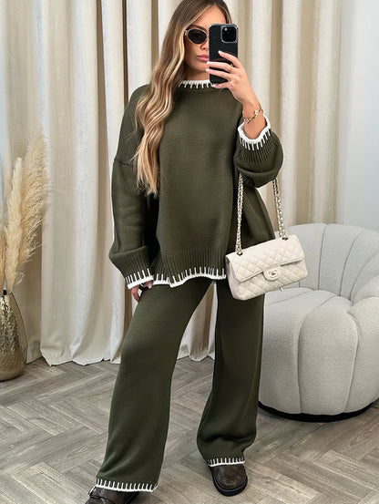 Conjunto Mujer Jerséis Holgado Suave