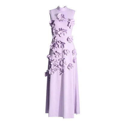 Vestido Largo Floral Rosado