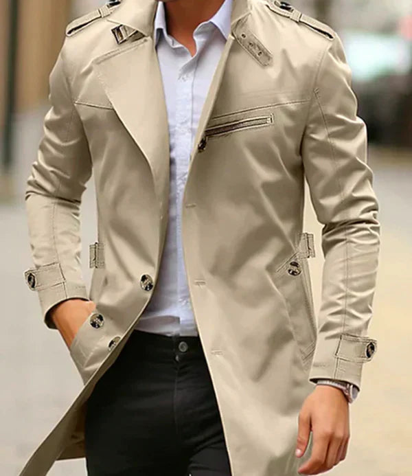 Abrigo Trench Hombre Clásico Elegante - Vestiria