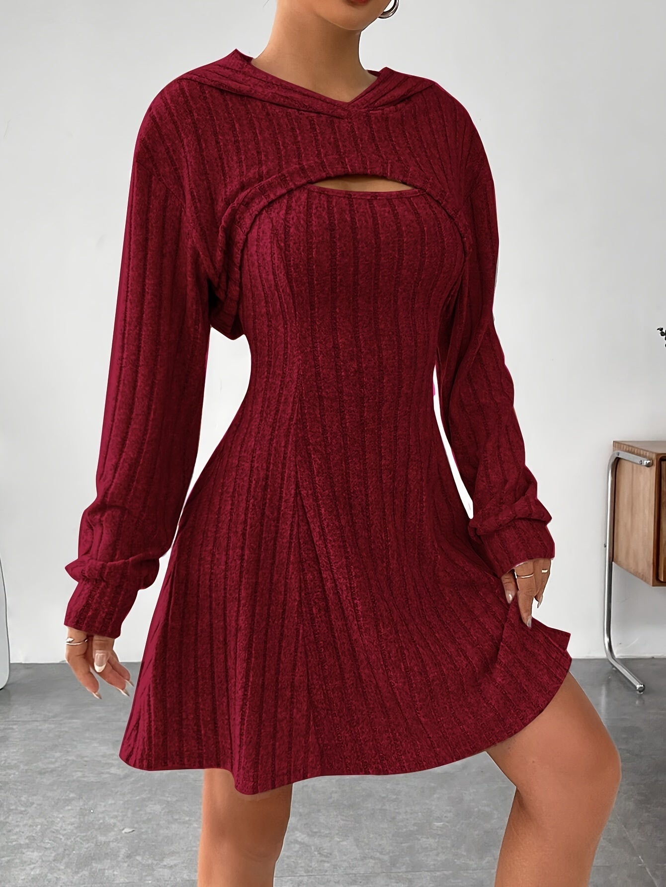 Vestido Dos Piezas Chic Acanalado Mujer - Vestiria