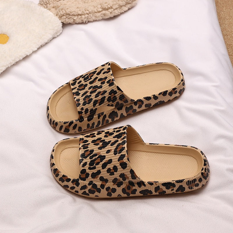 Pantuflas mujer leopardo suaves y cálidas - Vestiria