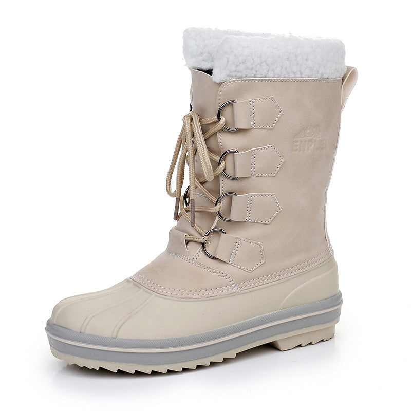 Botas Nieve Mujer Impermeables Cordones Altas