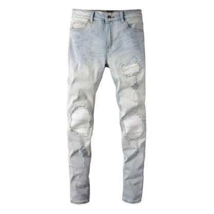 Pantalones vaqueros ajustados con roturas