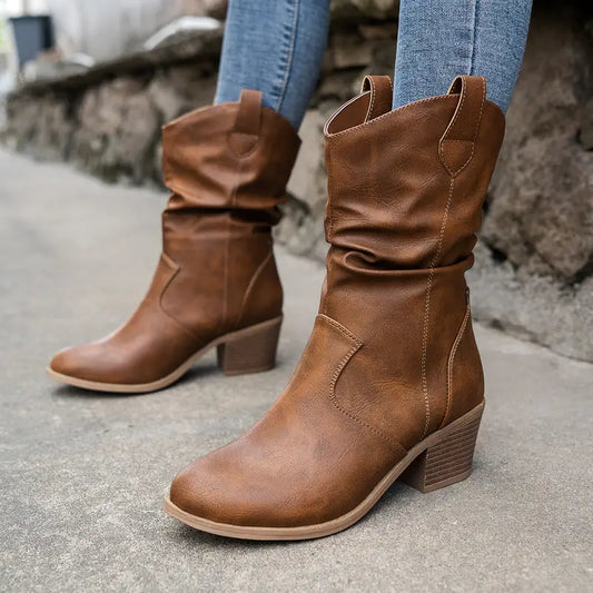 Botas Cuero Mujer Estilo Elegante - Vestiria
