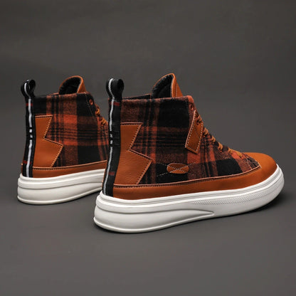 Zapatillas Cuadriculadas Hombre Estilo - Vestiria