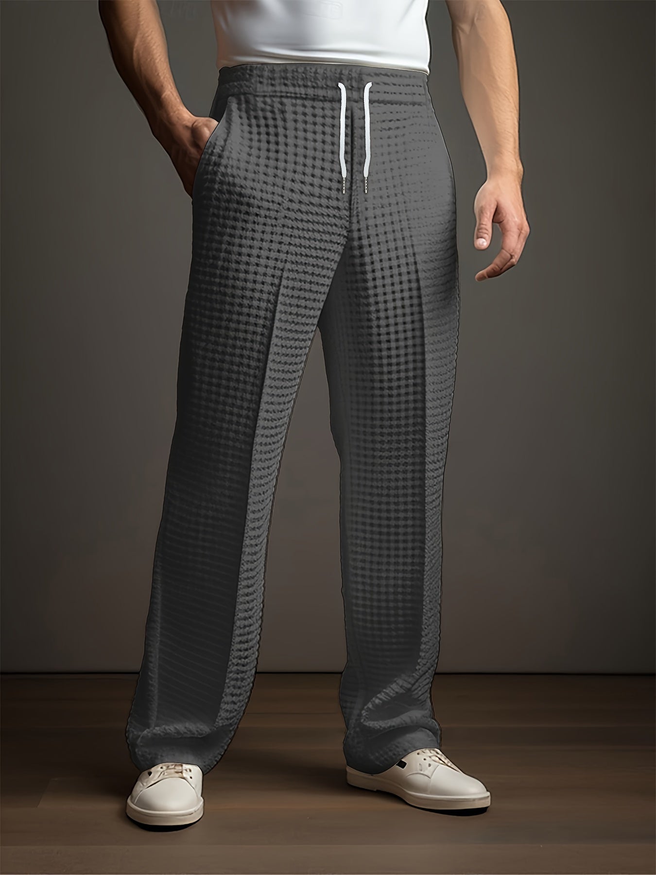 Pantalón cómodo hombre con textura elastizada