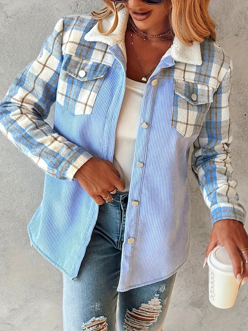 Chaqueta de pana cuadriculada clásica - Vestiria