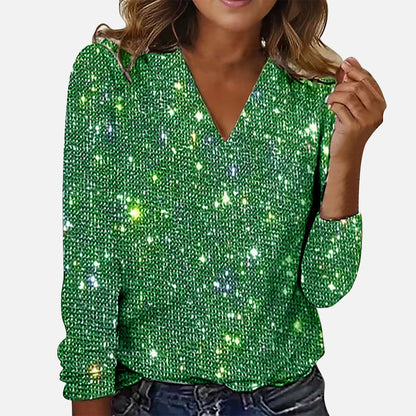 Blusa Navideña Brillante Fiesta