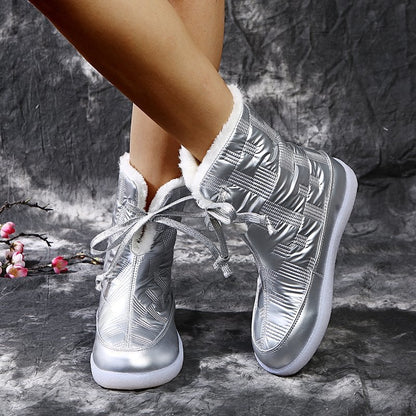 Botas Mujer Piel Acolchadas Invierno Calientes