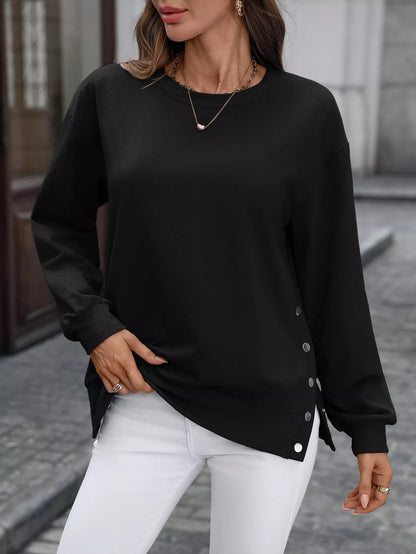 Sudadera cómoda mujer con cierre lateral