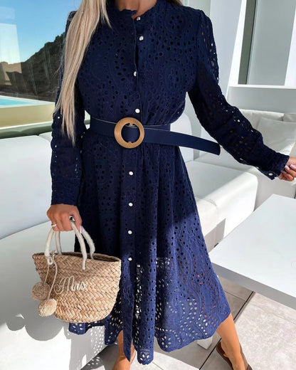 Vestido Camisero Ligero con Lazo