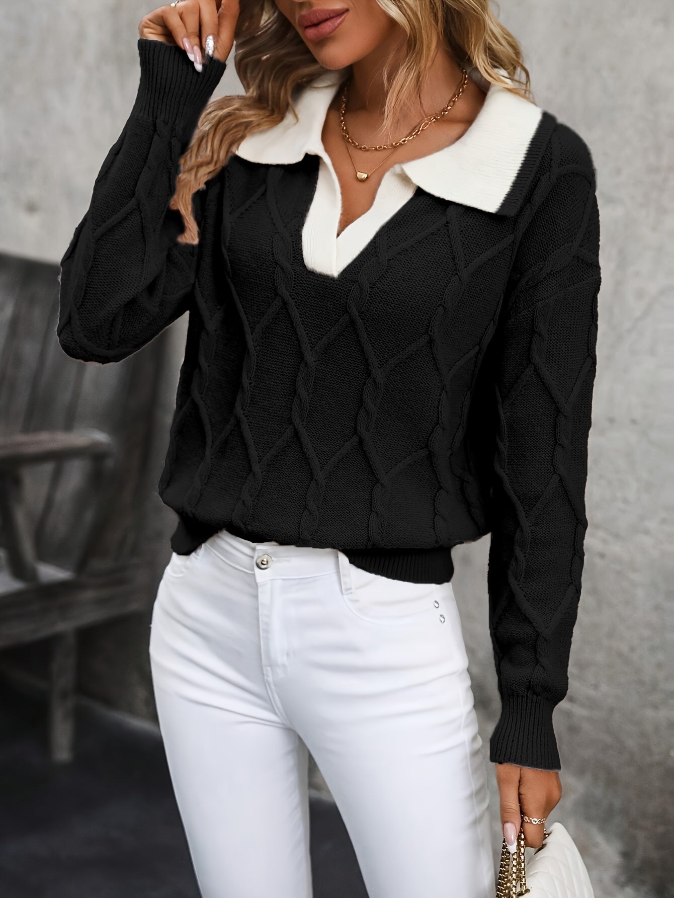 Jersey de Punto Clásico Cuello Polo - Vestiria