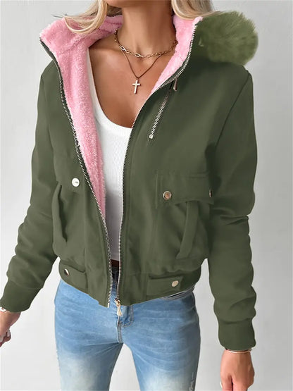 Chaqueta Polar Corta Acogedora Mujer