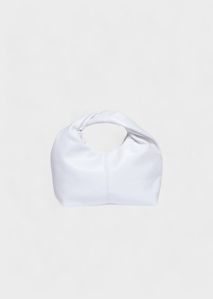 Bolso Mujer Cuero Imitación Asa Redonda Diseño Chic Malva