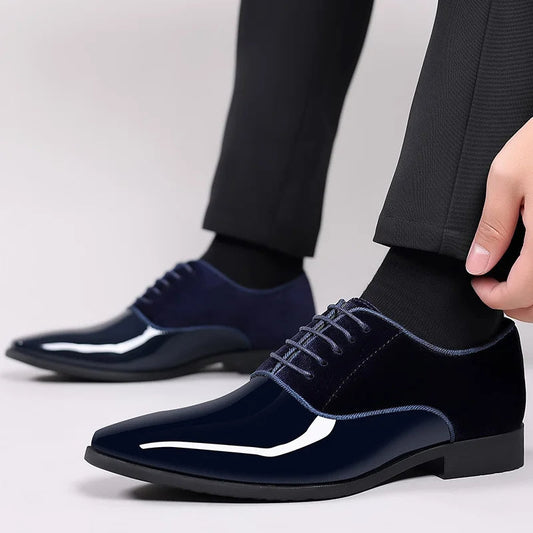 Zapatos de hombre elegantes con puntera plateada - Vestiria