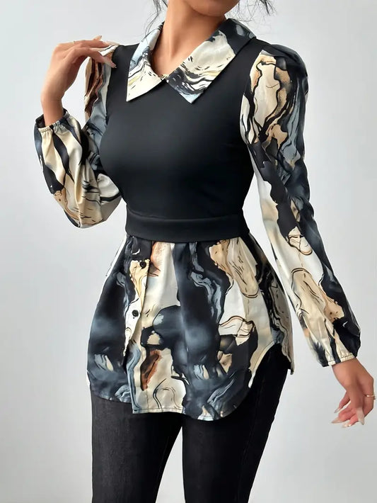 Blusa Florales Sedosa Mujer - Vestiria