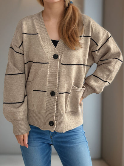 Chaqueta Casual Manga Larga Cuello en V