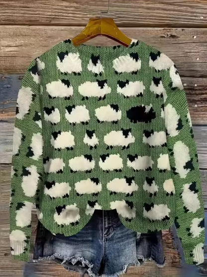 Sudadera de punto con estampado moderno