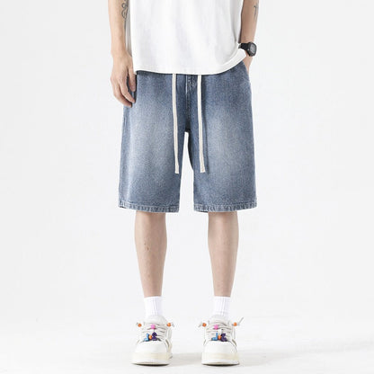 Pantalones cortos vaqueros holgados moda hombre