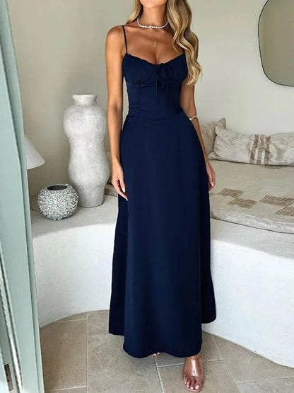 Vestido de Noche Elegante con Tirantes Flores
