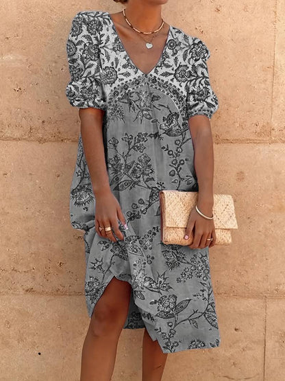 Vestido Mujer Falda Larga Estampado Floral