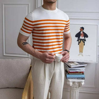 Camiseta Hombre Rayas Clásicas Elegante