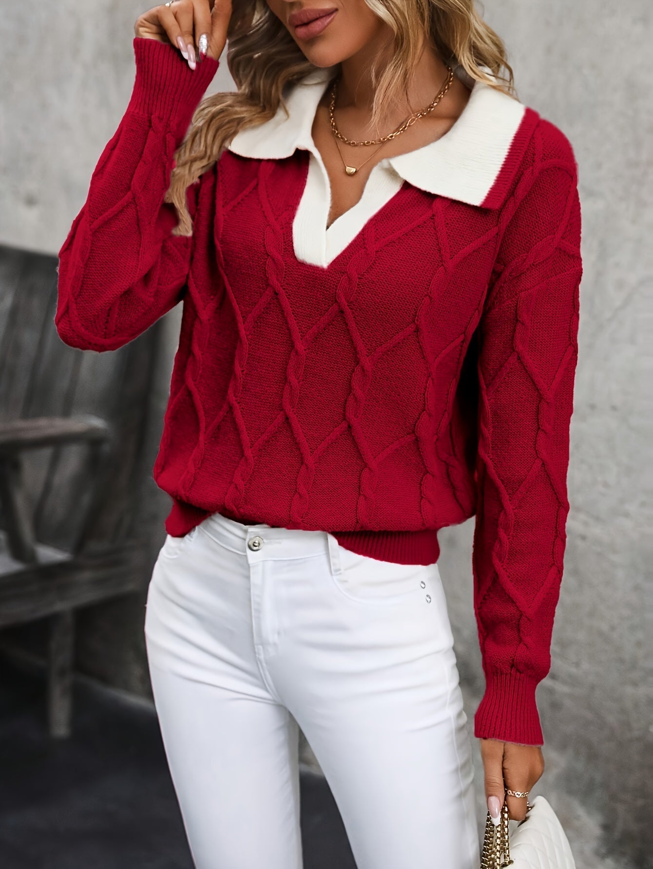Jersey de Punto Clásico Cuello Polo