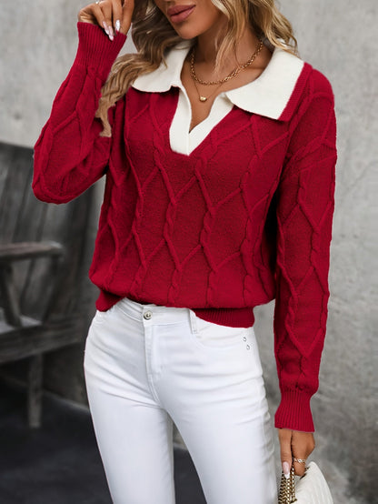 Jersey de Punto Clásico Cuello Polo