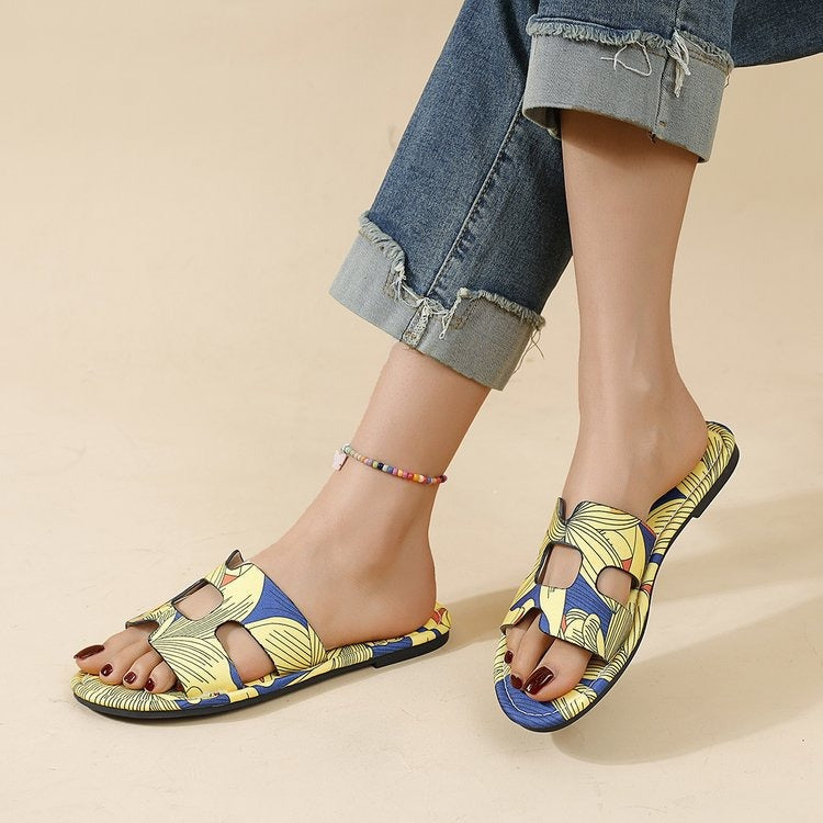 Sandalias Mujer Verano Coloridas Florales - Vestiria