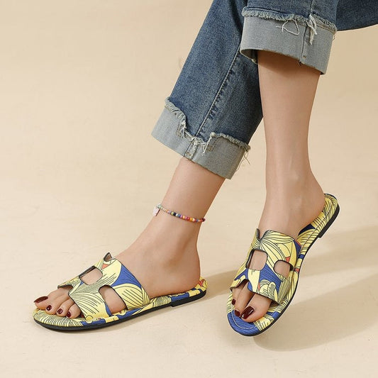 Sandalias Mujer Verano Coloridas Florales - Vestiria