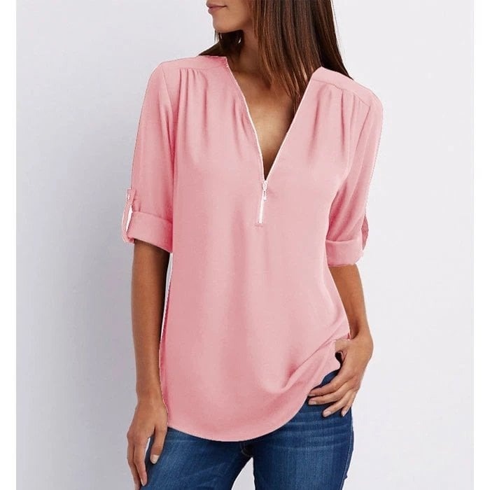 Sudadera Mujer Moderna Media Cremallera