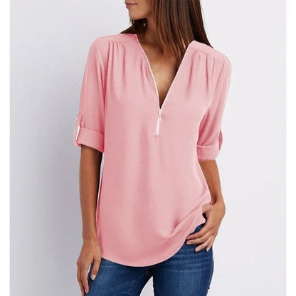 Sudadera Mujer Moderna Media Cremallera