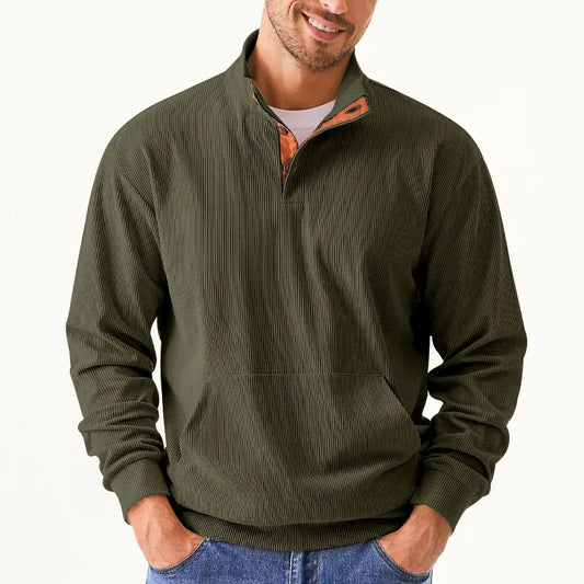 Sudadera Hombre Cuello Alto Cómoda con Bolsillos - Vestiria