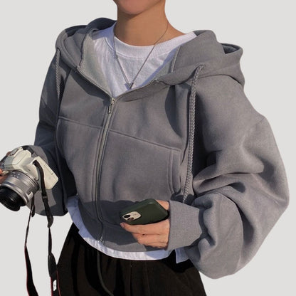 Sudadera Mujer Invierno Cremallera Capucha